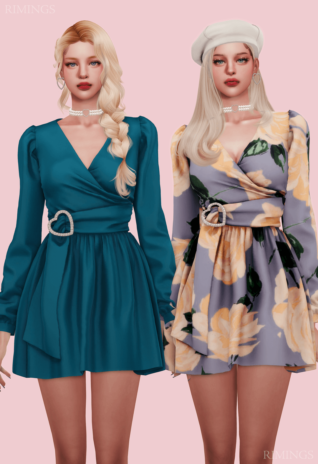 Галерея мода Платье Heart Brooch & Wrap Dress #2
